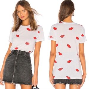 Zoe Karssen Kiss Kiss Bang Bang Graphic Lips Tee